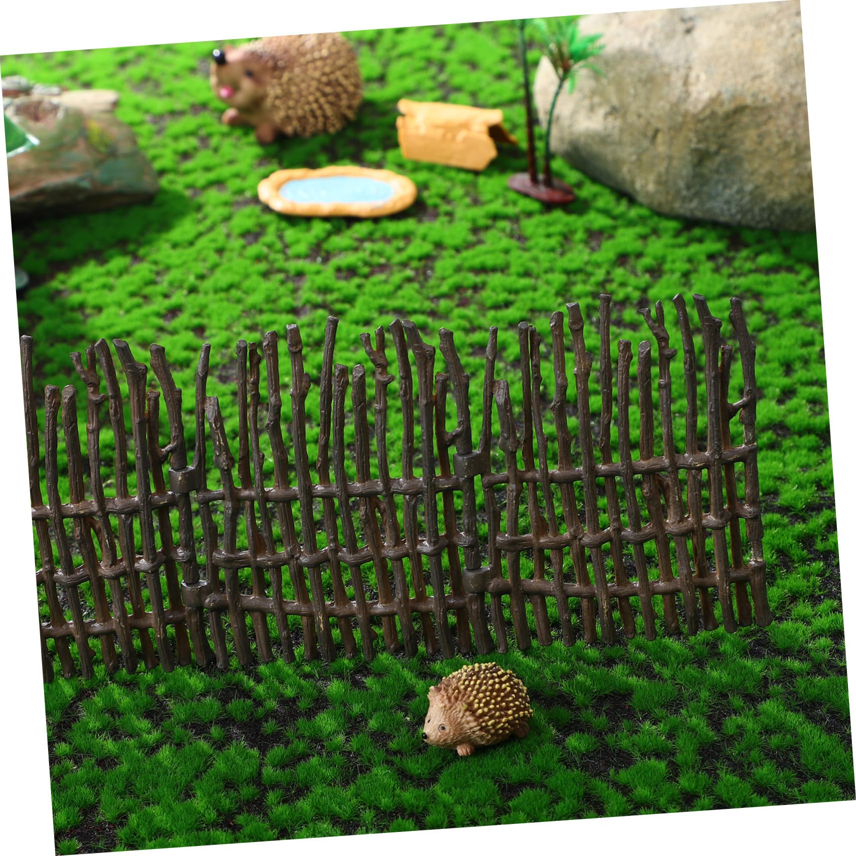 TOYANDONA de Vallas de Juguete y Material PVC para Animales de Granja Apariencia Realista Juego de 40 Piezas Accesorio Adecuado para Construcciones de Granja
