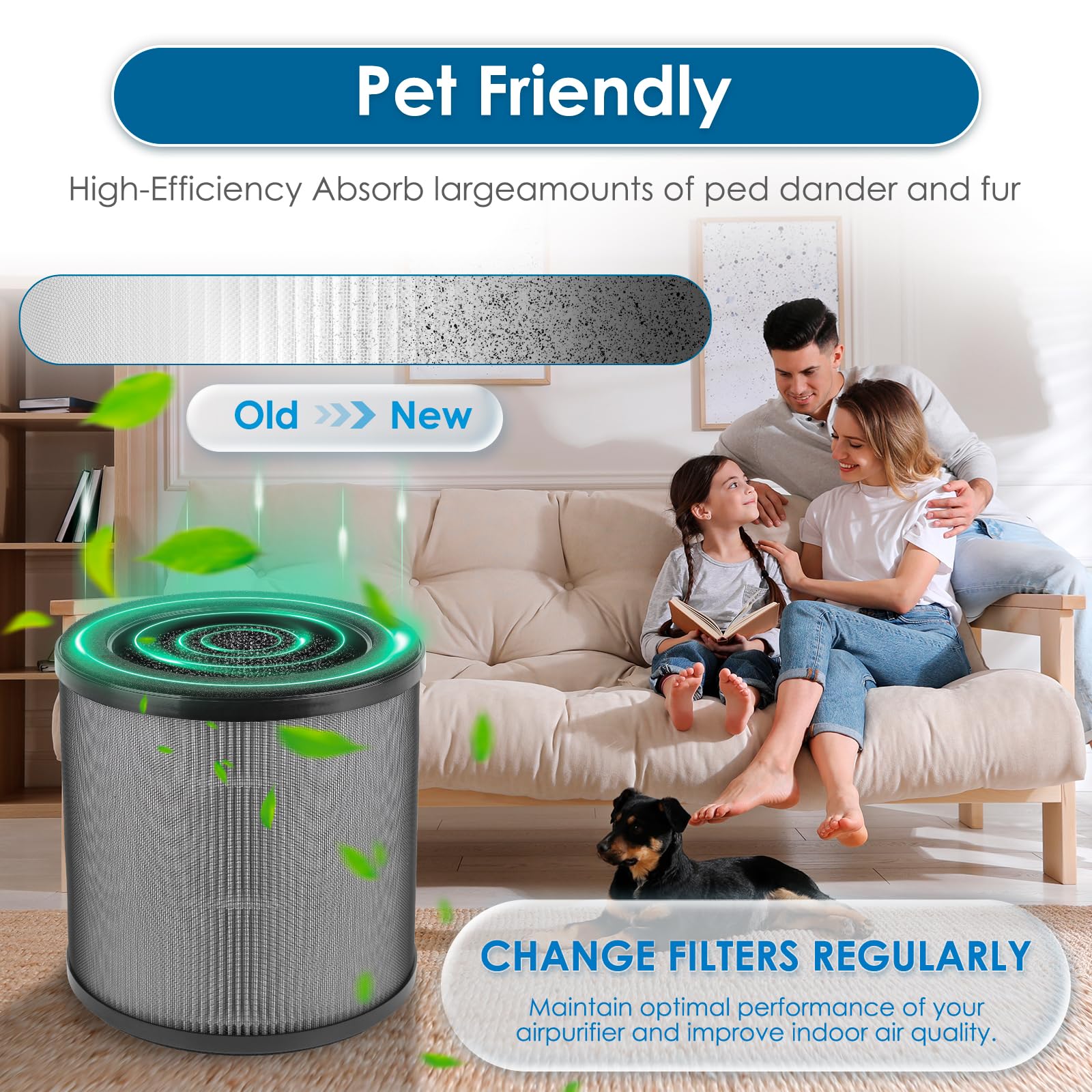 (2 pezzi) Airmega 50 Filtro di ricambio compatibile con il purificatore d'aria Coway Airmega 50, filtro H13 True HEPA, filtri 3 in 1, filtri a carboni attivi