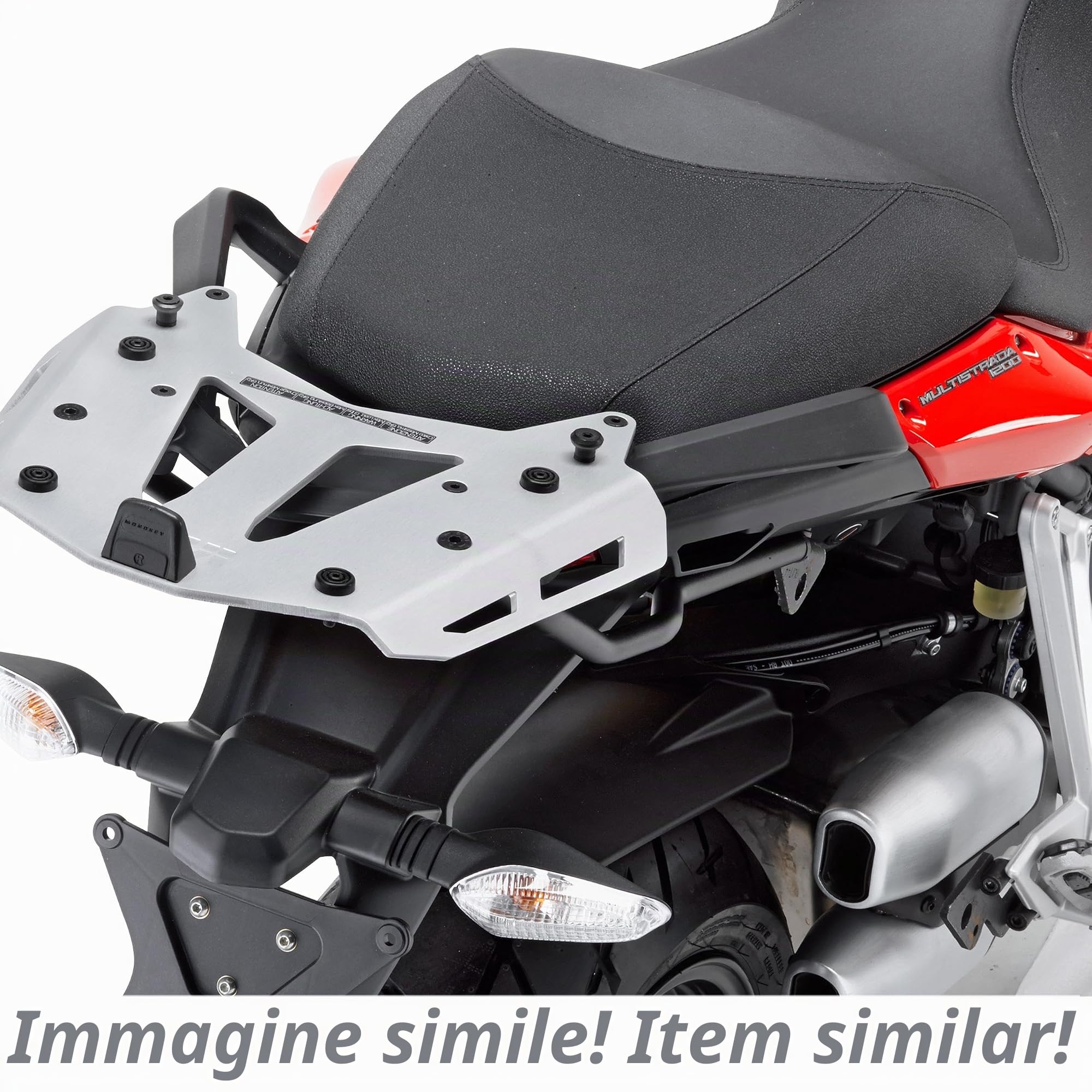 Bauletto in alluminio monokey con piastra in alluminio o carico massimo 6 kg adatto per BMW K 1200 R anno di costruzione 05 08 o per BMW K 1300 R anno di costruzione 09