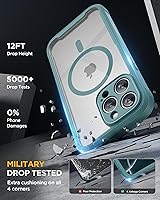 Vista 280 de Miracase Funda magnética para iPhone 14 de 6.1 pulgadas, protector de pantalla de vidrio templado integrado + protector de lente, compatible