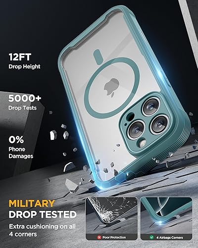 Miniatura 459 de Miracase Glass Series - Funda magnética para iPhone 15, compatible con MagSafe, de cuerpo completo, protector de pantalla de vidrio 9H integrado