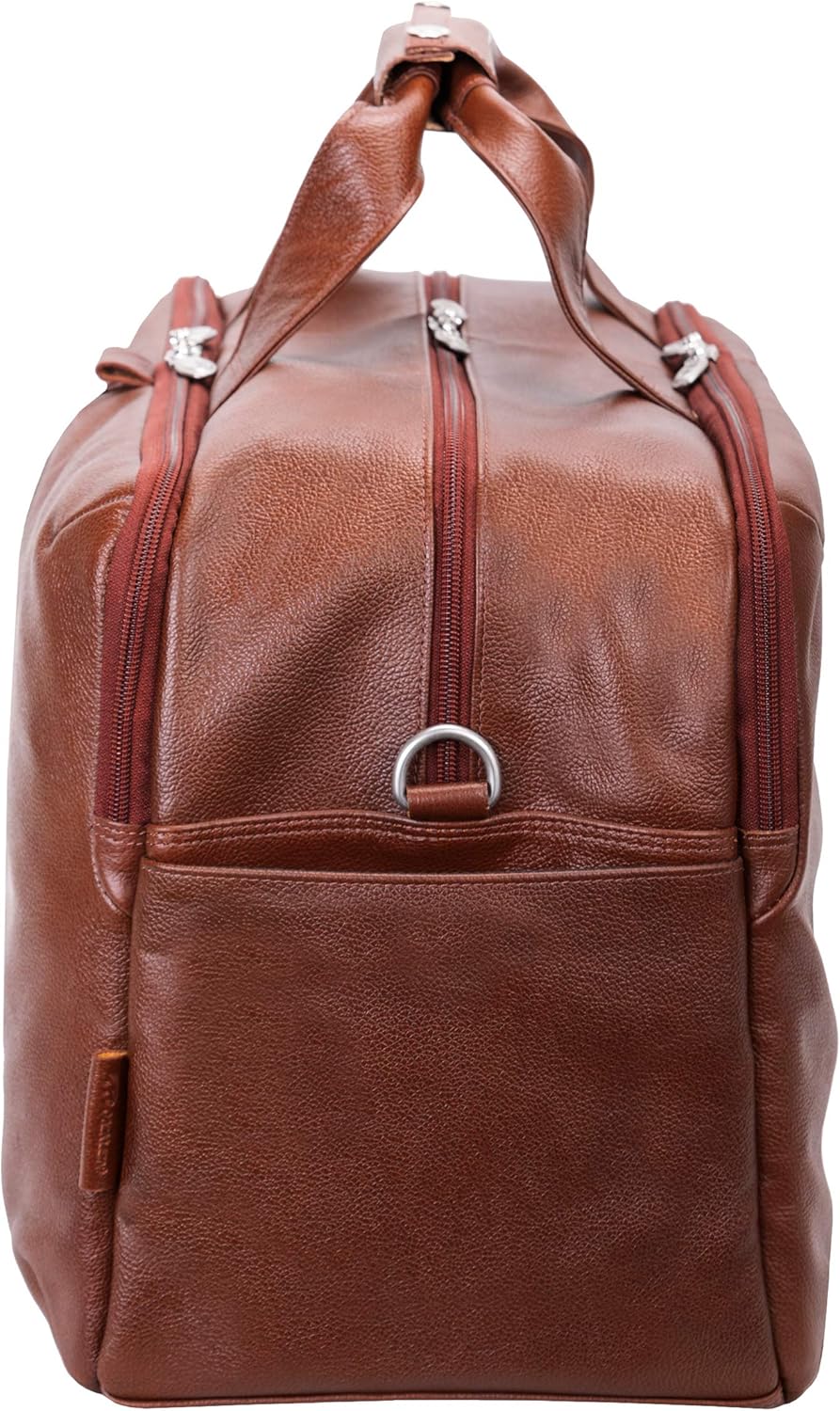 McKlein Avondale, Pebble Grain Calfskin Leather, 19" Triple Compartment, Carry-All, Travel, Laptop Duffel, Travel Duffel Bag, Weekender Bags, Overnight bags, Travel Bag Crossbody Duffel