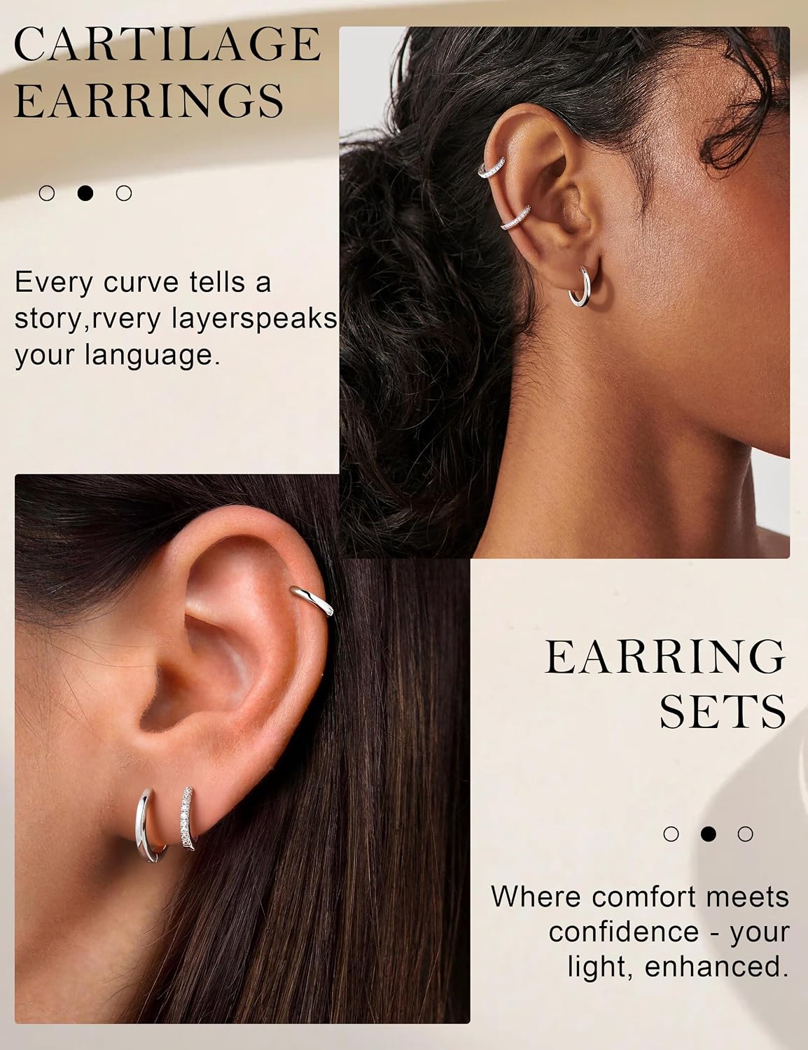 Turandoss Gold Hoop Earrings for Women, Hypoallergenic 14K Gold Plated Huggie Earrings, Cartilage Earrings for Multiple Piercing Hoop Earrings for Women