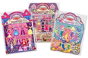 Melissa & Doug Puffy Sticker Activity Book Bundle: Dress-Up, Princess, Mermaid -...