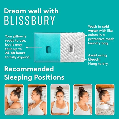 Miniatura 7 de BLISSBURY Almohada de oreja con orificio para las orejas para dormir con dolor de oído  Almohada de perforación de oreja  Almohada de espuma
