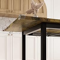 Vista 6 de Feonase - Juego de mesa de comedor de 7 piezas con 6 taburetes, mesa de cocina extensible de 63 pulgadas para 4-8 personas, juego de muebles