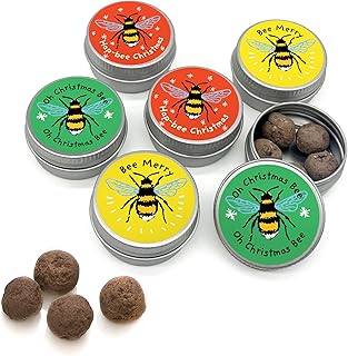 SEEDBALL Christmas Bees Wildflower Seed Bombs (Pack of 6, 5 