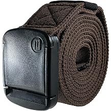 Betta 1.5 Inch Wide Mens Elastic Stretch Belt with Fully Adjustable High-Strength Buckle Large, Brown
