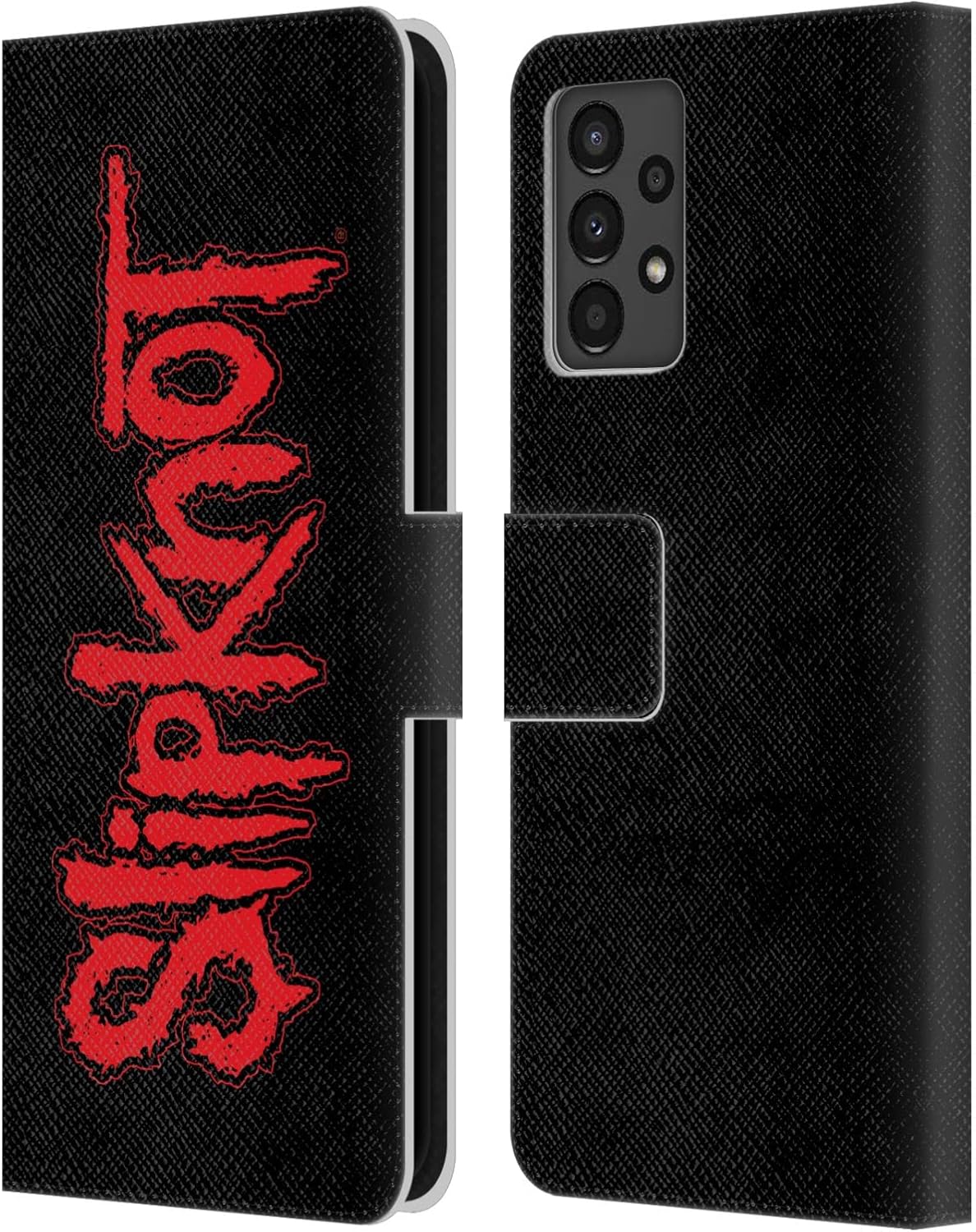 Head Case Designs Officially Licensed Slipknot Text Key Art Leather Wallet Case Compatible with Samsung Galaxy A13 (2022)