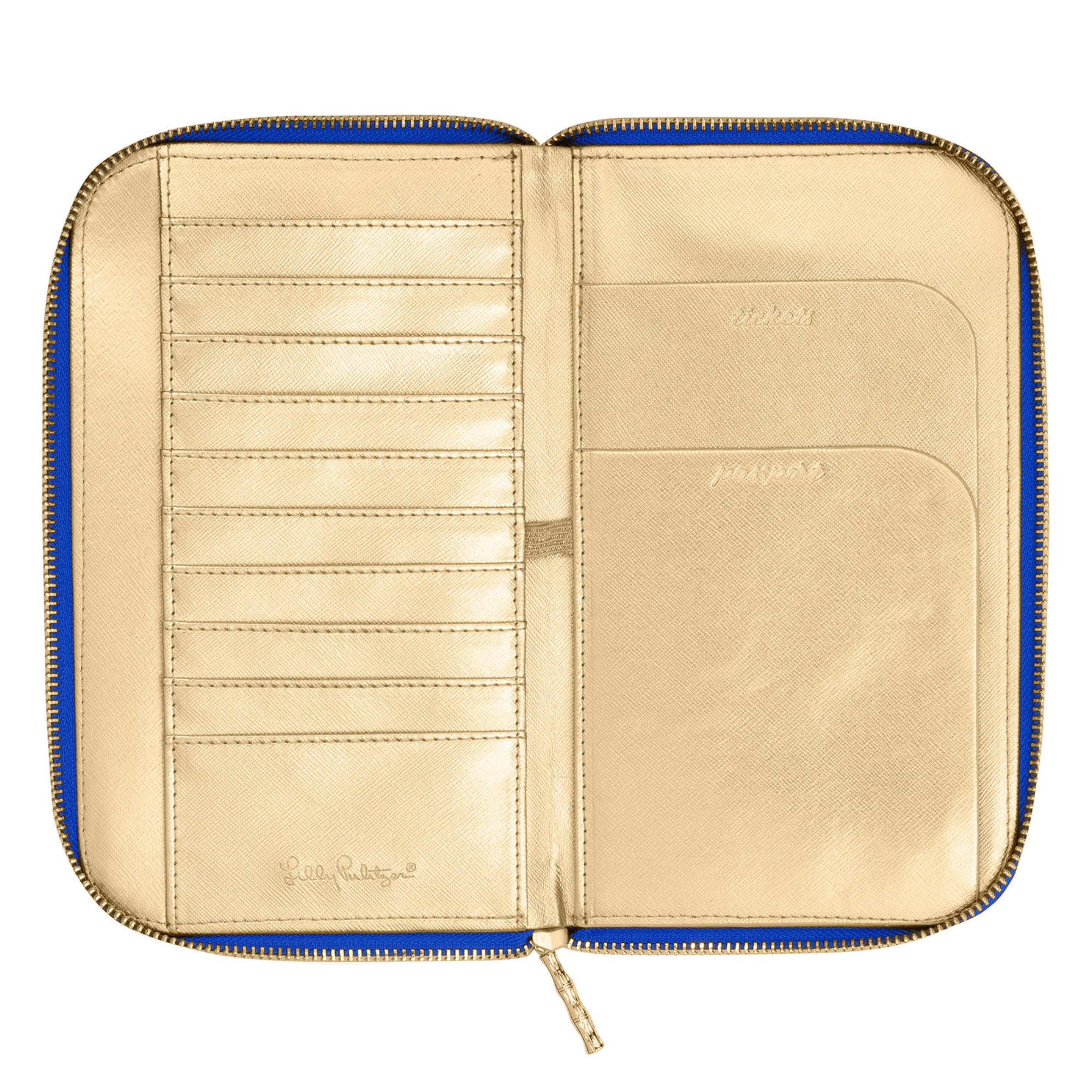 Lilly Pulitzer Cartera de viaje para pasaporte, cartera de cuero vegano para mujer, organizador de documentos de viaje, Twisted Up, Soporte para pasaporte