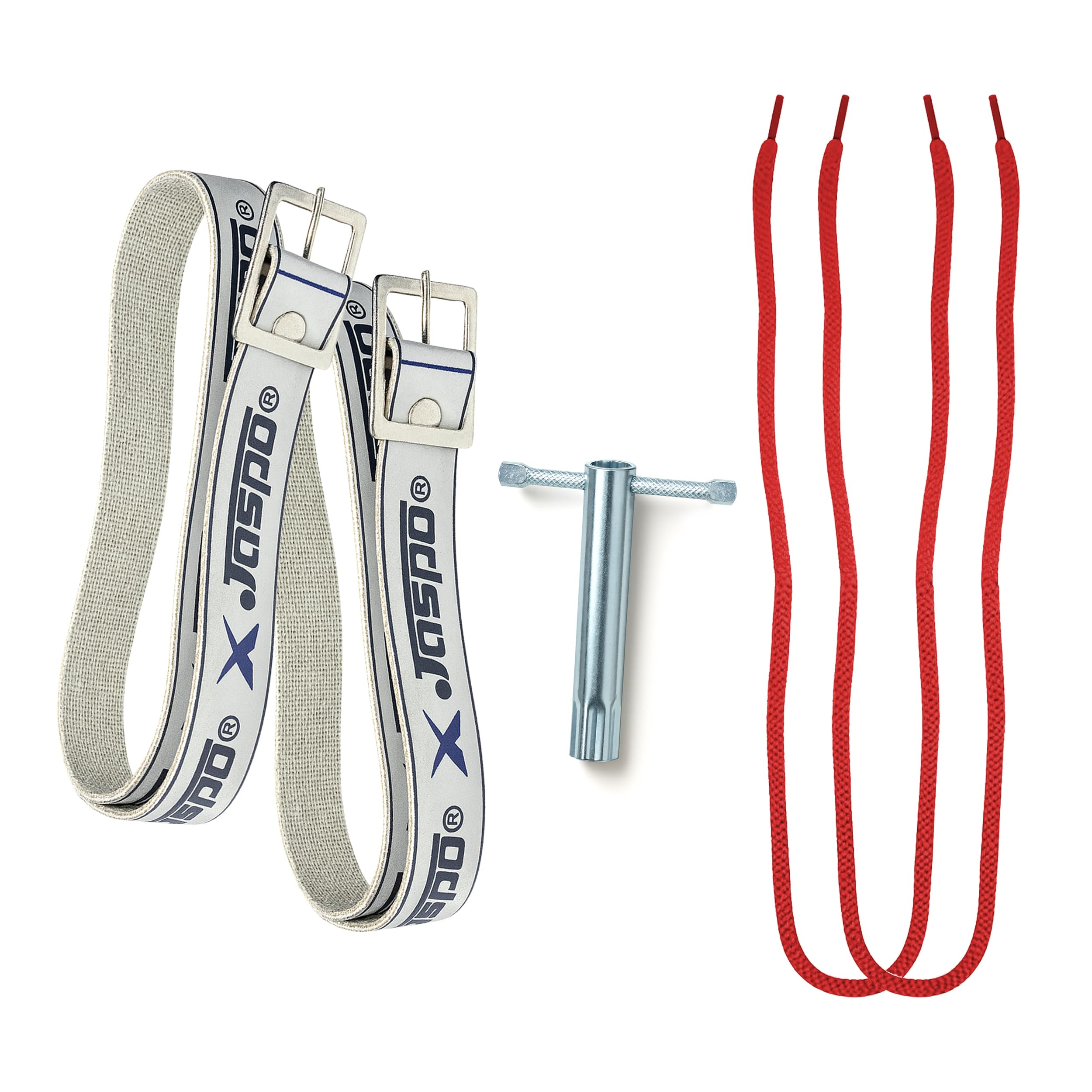 JASPO Adjustable Roller Skates Accessories Set 1 Skating Key 2 Belt, 2 lace Useful for Roller Skates (Red)-image-1