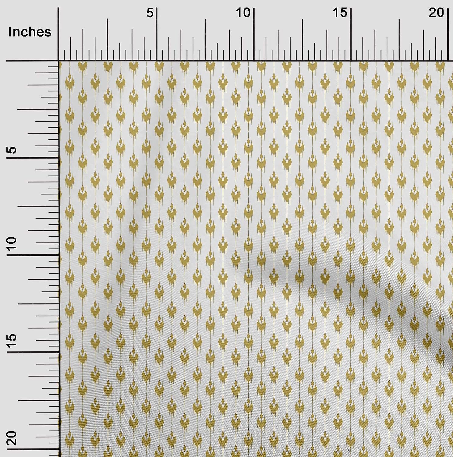 oneOone Polyester Spandex Olive Green Fabric Ikat Quilting Supplies Print Sewing Fabric by The Yard 56 Inch Wide