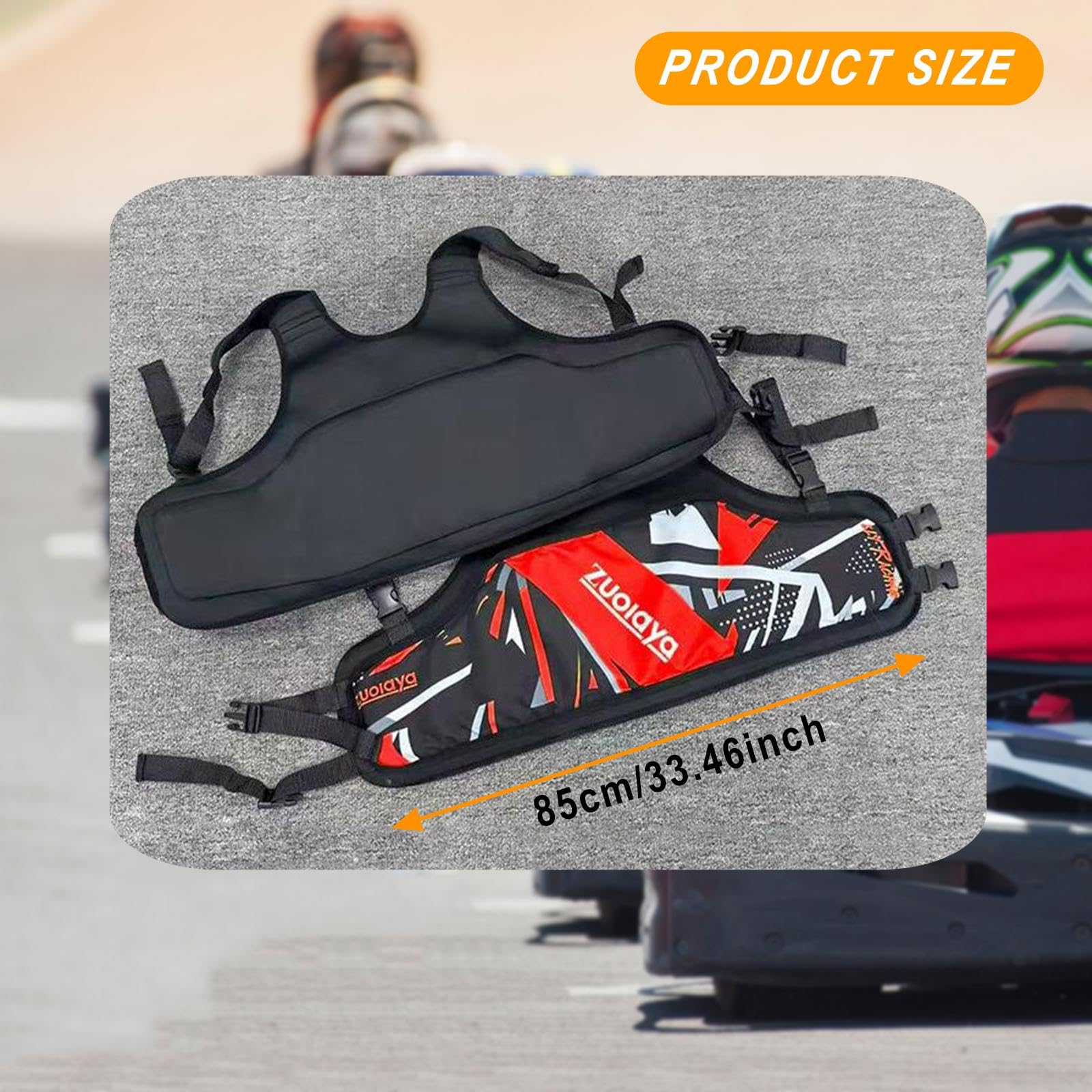 predolo Chaleco Protector de Costillas de Karting para Adultos, Protección Ajustable, Protector de Pecho para Carreras, Entrenamientos y Actividades de Karting, Rojo