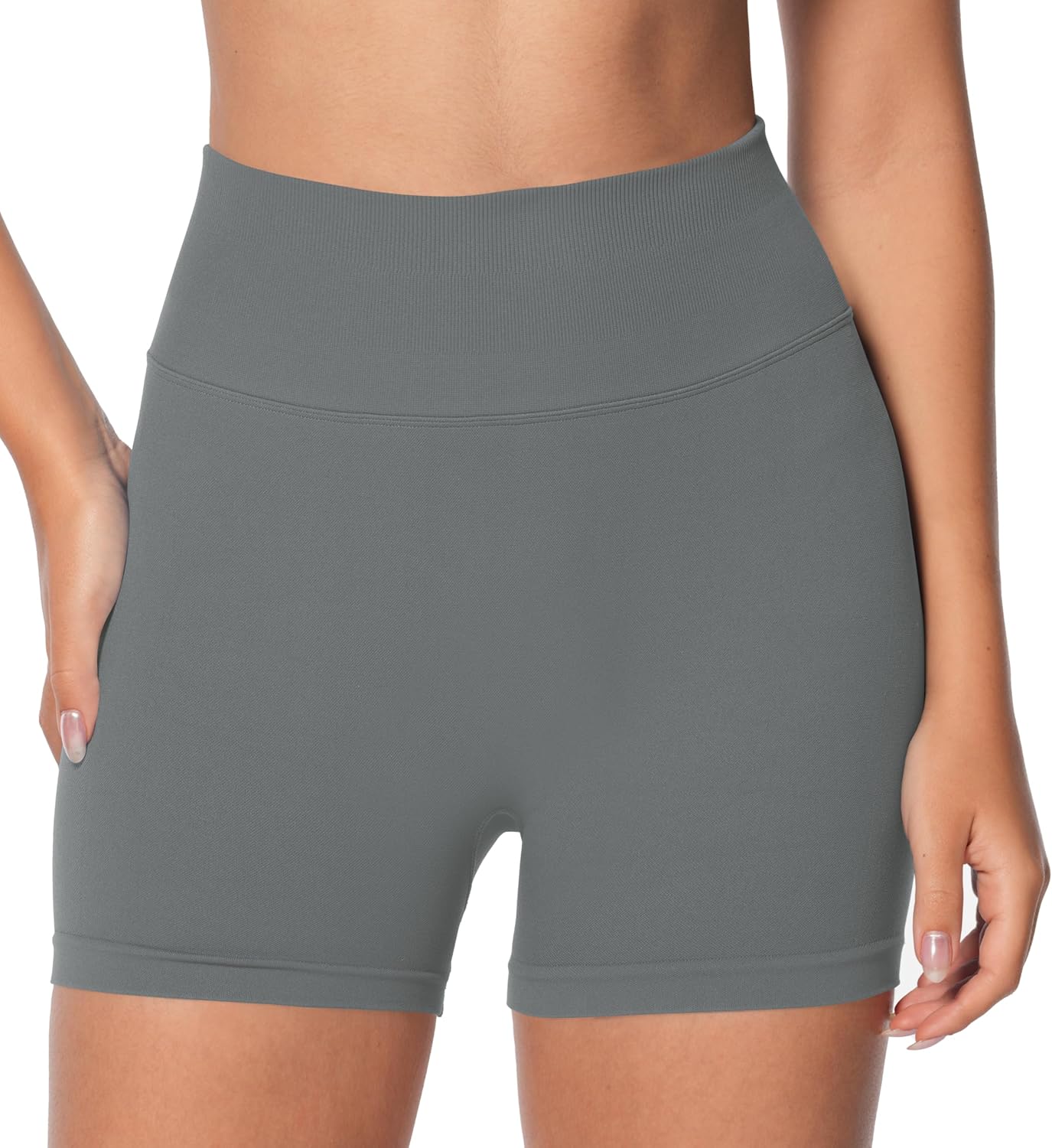 Sunzel Women's Seamless Scrunch Butt Biker Shorts – High Waisted Booty Lifting Workout Yoga Gym Shorts with Tummy Control - Image 2