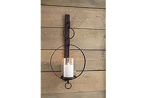 Signature Design by Ashley Ogaleesha Rustic Bronze-Toned Candle Wall Sconces Set of Two