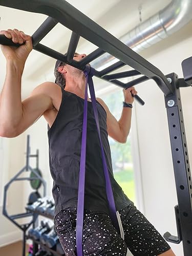 Miniatura 6 de AXiOFiT Bandas de resistencia para entrenamiento, bandas de ejercicio para gimnasio en casa, juego de 8 con anclaje de puerta, bandas de asistencia