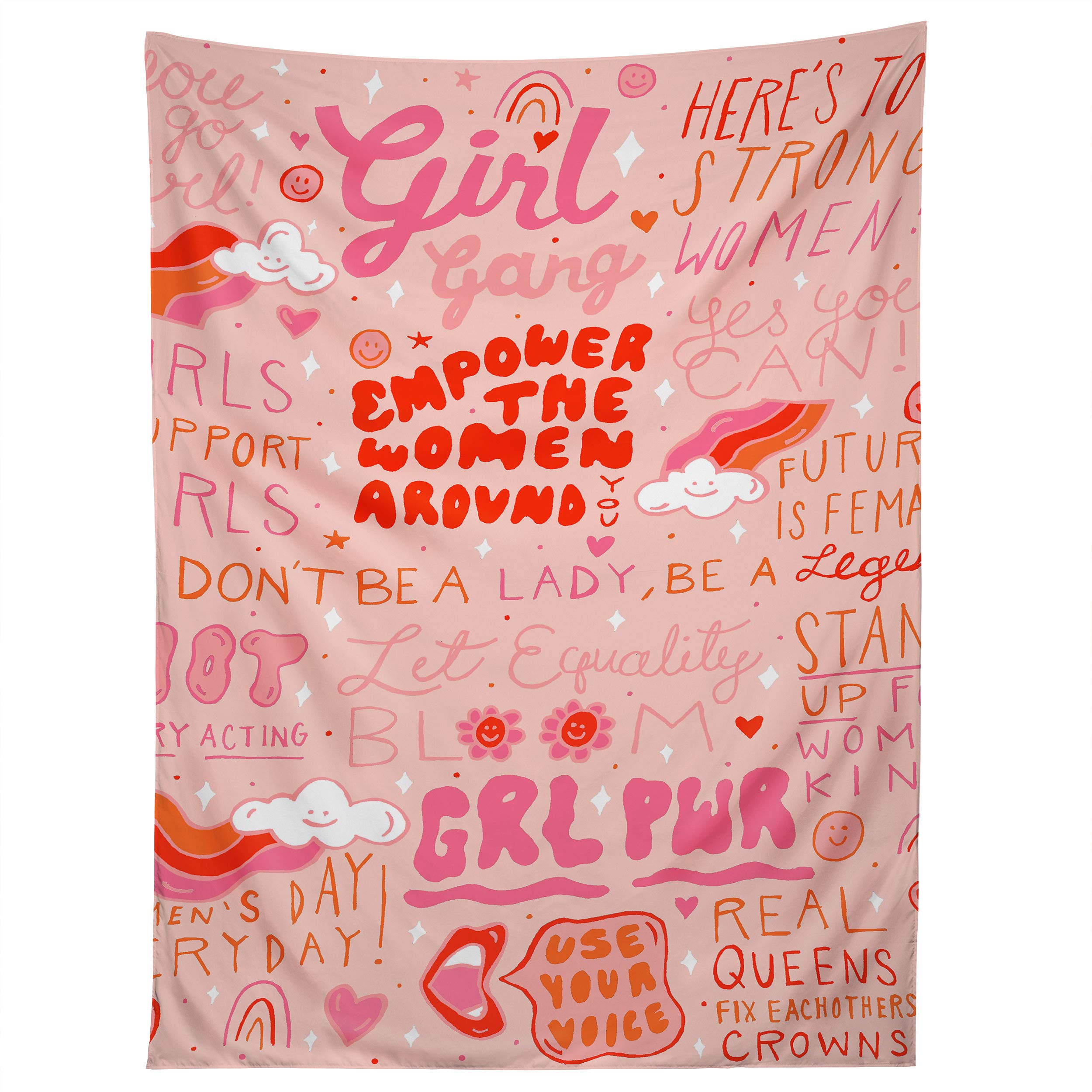 Society6 Doodle by Meg Support Girls Tapestry, 50 in x 60 in, Multi