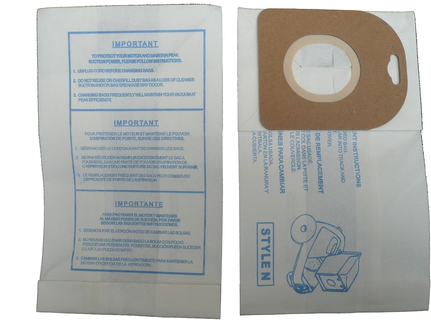 6 Envirocare Replacement Designed To Fit Eureka Mighty Mite Allergy Vacuum Style N Bags, Canister Vacuum Cleaners