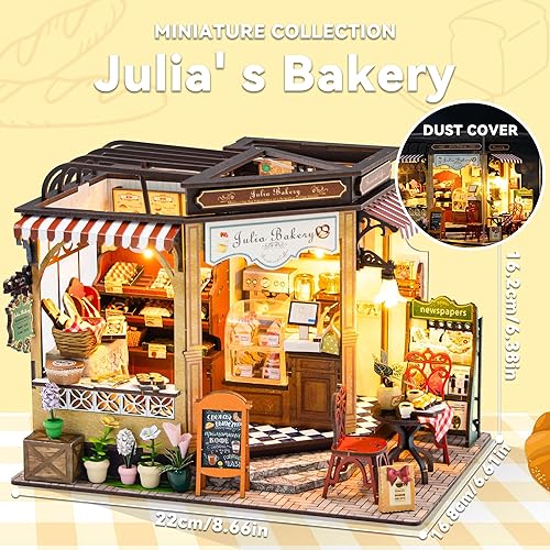 Miniatura 20 de Flever Dollhouse – Kit de casa en miniatura para bricolaje, habitación creativa con muebles para regalo romántico de San Valentín (tipo de café)