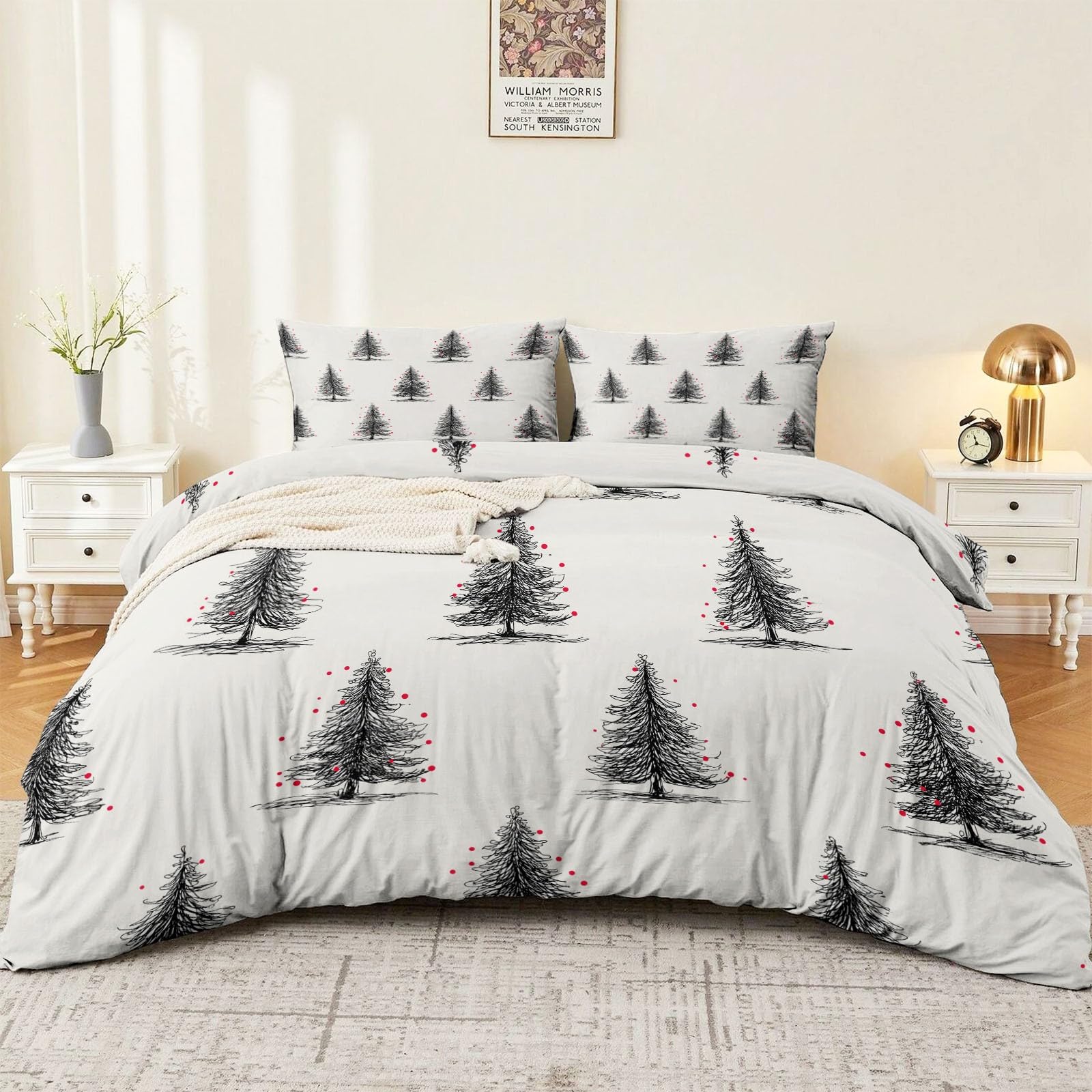 Housse de couette 240x260 dragon noir en microfibre avec ses deux taies