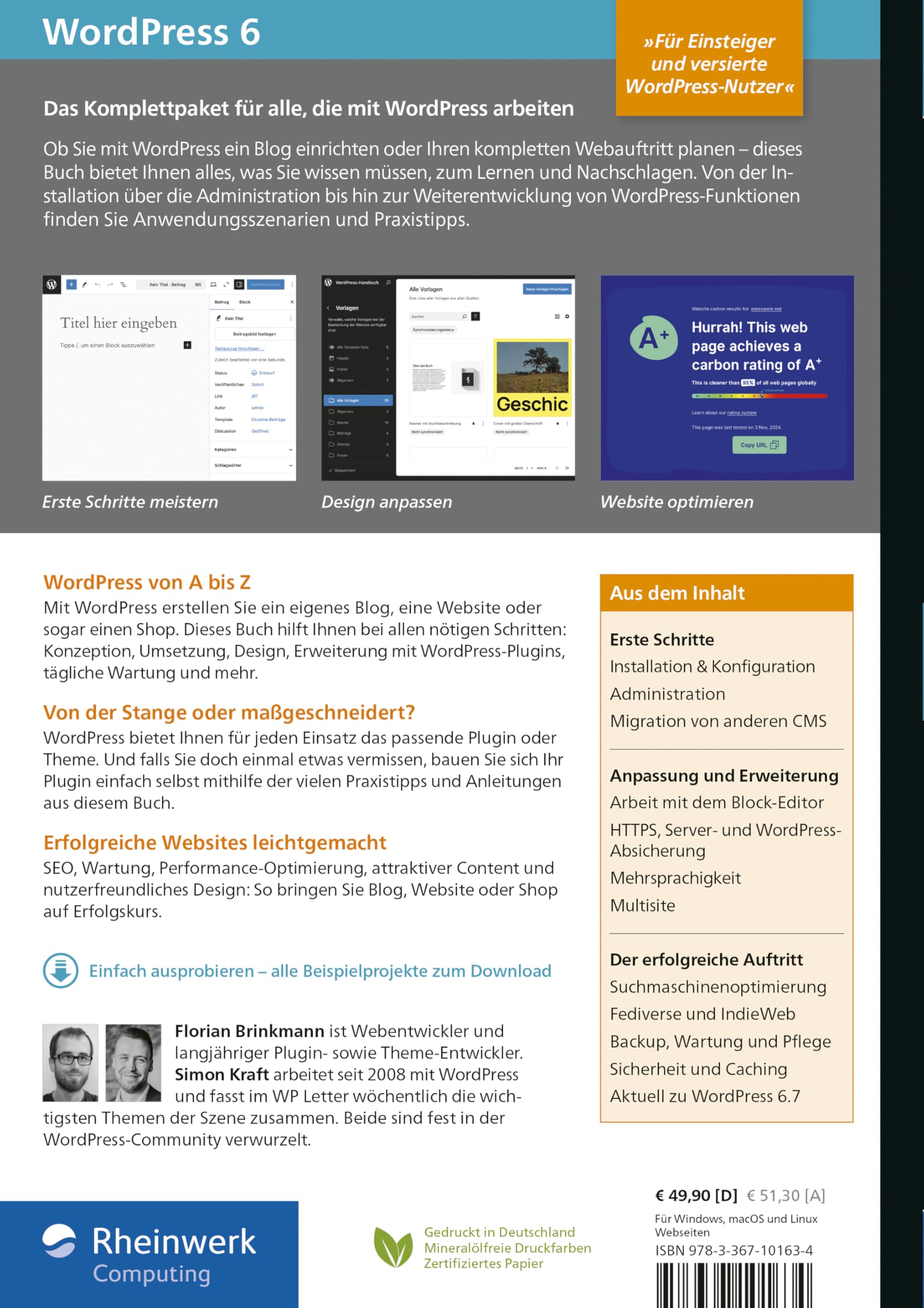 WordPress 6: Das umfassende Handbuch. Fast 1.000 Seiten Wissen zu WordPress inkl. Themes, Plug-ins, WooCommerce, SEO und mehr. Ausgabe 2025