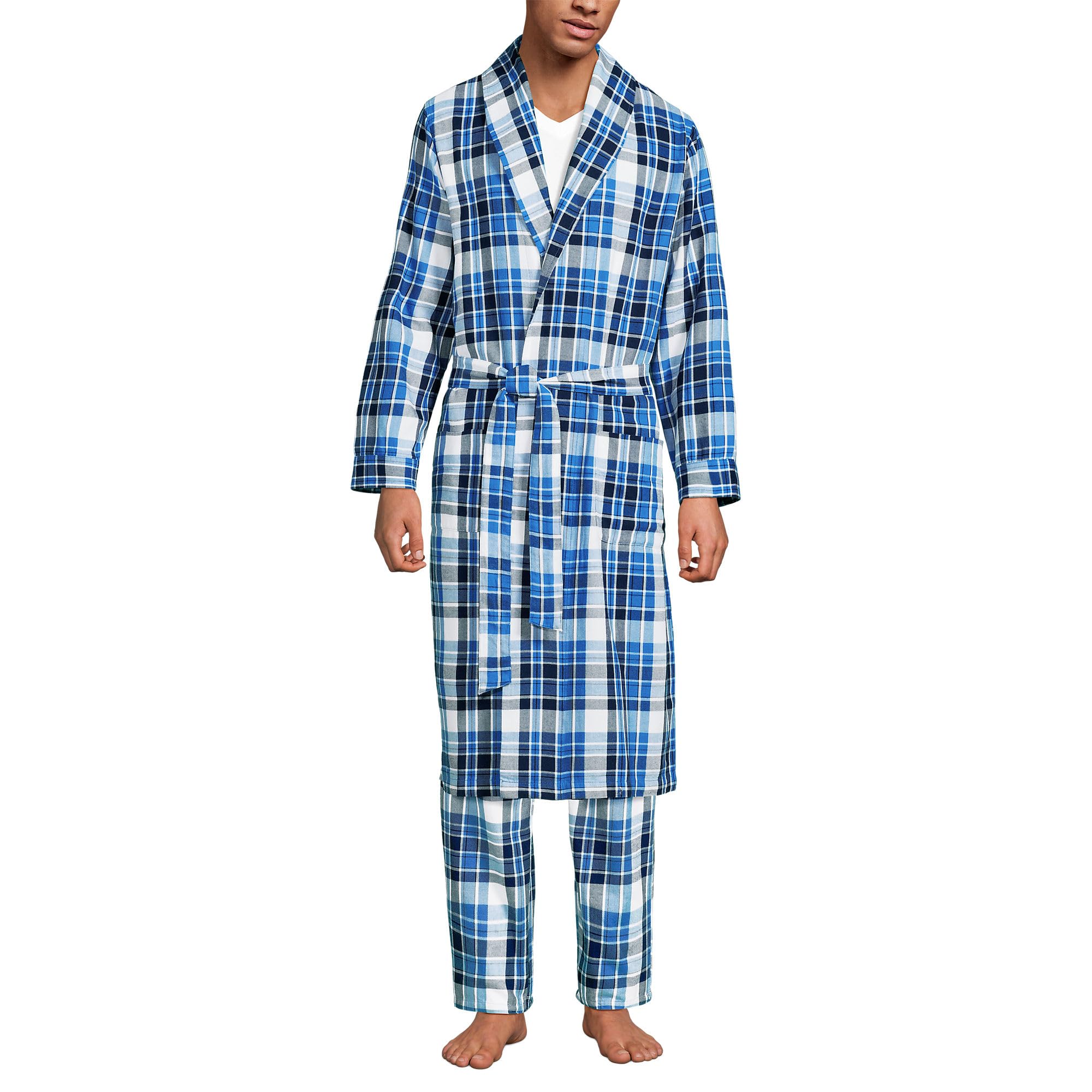 Lands' End Men's Flannel Robe