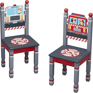 Juego de 2 sillas de madera Lil Fire Fighters de Fantasy Fields TD-12514A2