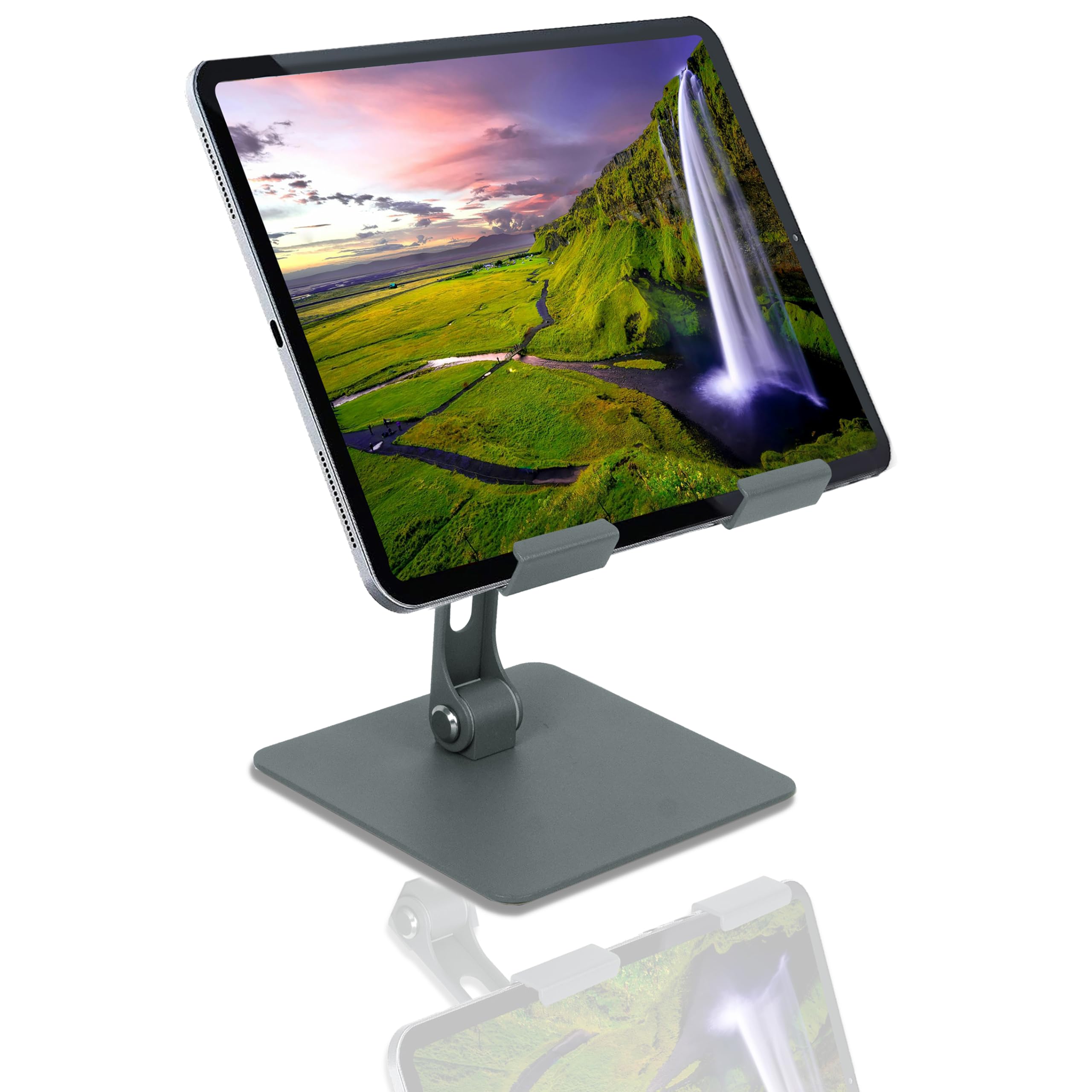 Storite Metal Foldable and Portable Laptop & Tablet Stand Holder, Anti-Slip Silicone Pads, Height and View Angle Adjustable,Supports Upto 15” with Max. 4KG Support (Grey) (B0CW1F4YD3) Amazon Price History, Amazon Price Tracker