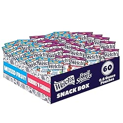 Welch's Fruit Snacks, Mixed Fruit Snack Box, Gluten Free, 0.8oz Snack Packs (Pack of 60)