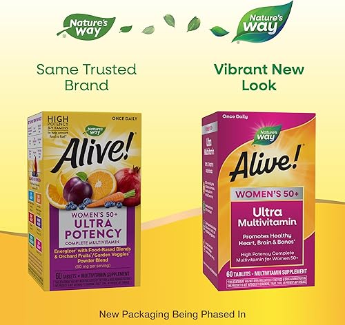Miniatura 2 de Nature’s Way Alive! Women’s 50+ Ultra Potency Complete Multivitamin, High Potency Formula, Supports Whole Body Wellness & Healthy Aging*, 60 Tablets