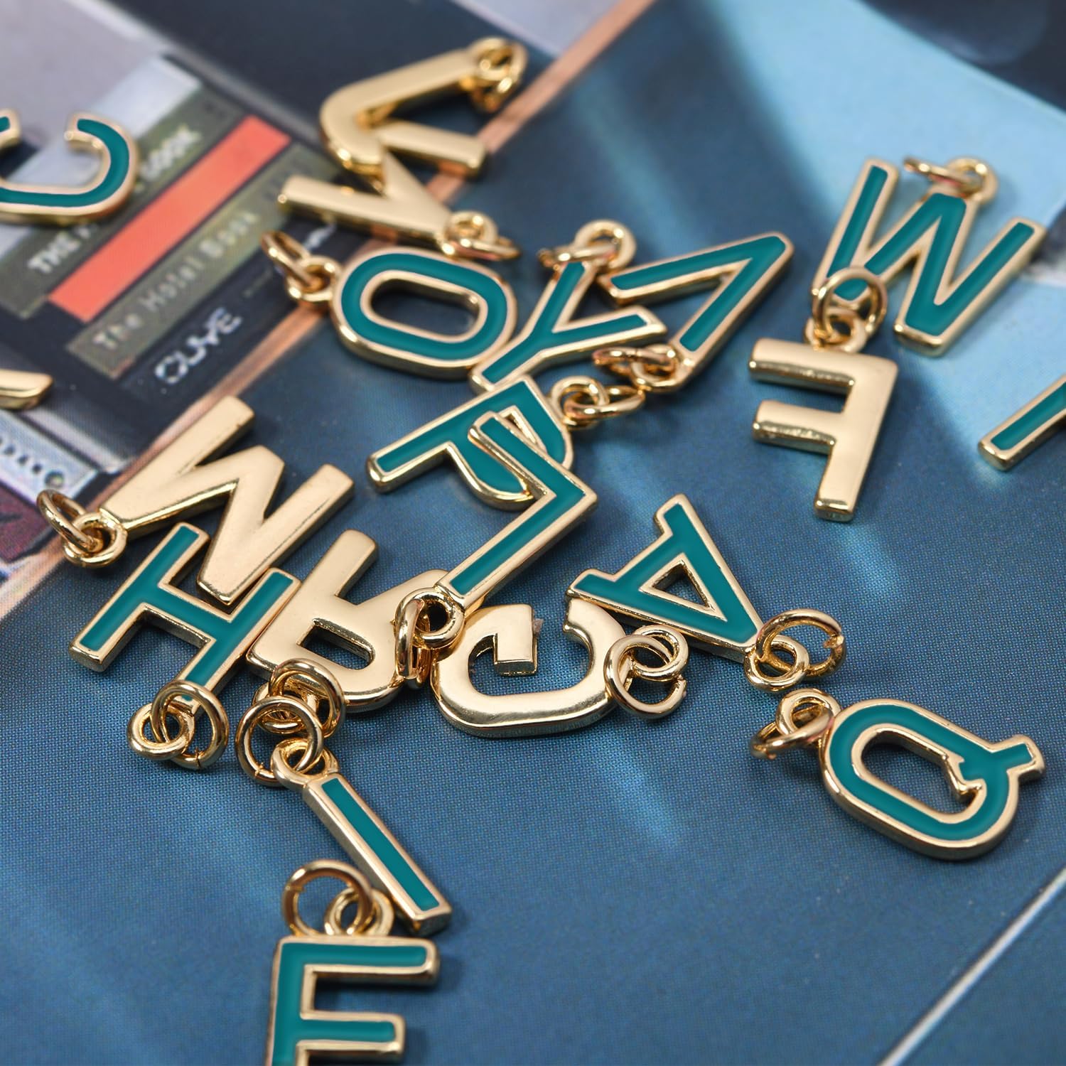 18K Gold Filled A-Z Alphabet Letters Charms,26Pcs Initial A-Z Alphabet Charms,Bracelet Necklace Earrings Charms for DIY Jewelry Making - Image 6