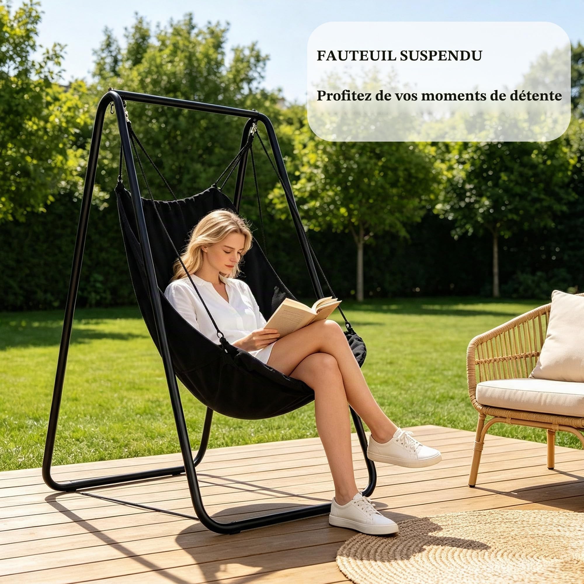 Support Sur Pied En Acier A-Shape, Support De Chaise Suspendu Exterieur