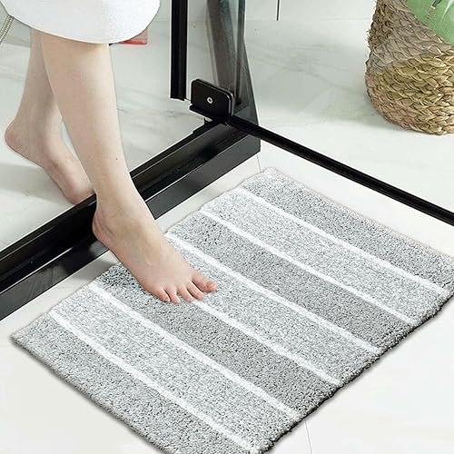 Miniatura 6 de Chardin home Cordural Stripes Alfombra de Baño, Juego de 2 Alfombras de Baño (17x24 Pulgadas y 21x34 Pulgadas) | Antideslizante, Lavable a Máquina,