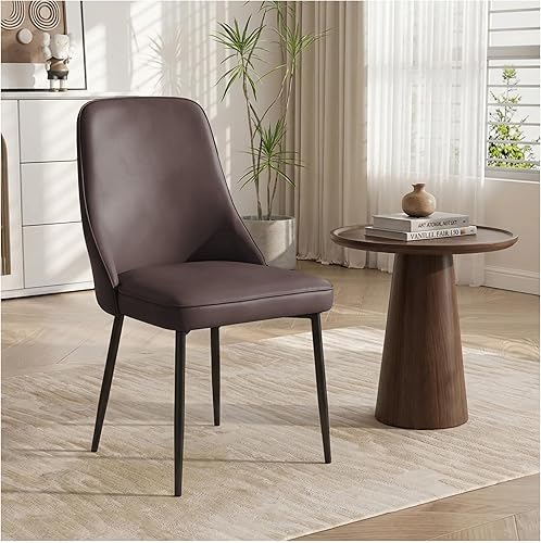 Miniatura 12 de Juego de 4 sillas de comedor modernas, tapizadas de piel sintética, sillas de comedor, sillas de cocina, sillas auxiliares de cena con respaldo