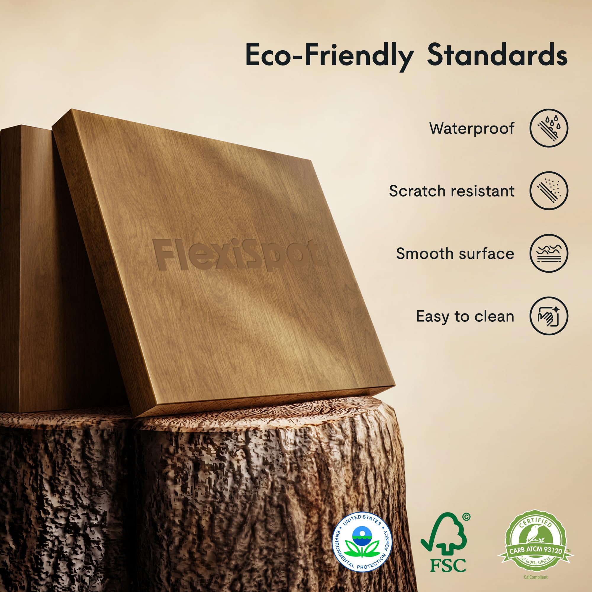 FLEXISPOT L-Shaped Standing Desk with Drawer 62x48 Sit Stand Executive Table Height Adjustable Corner Desk for Home Office — view 7