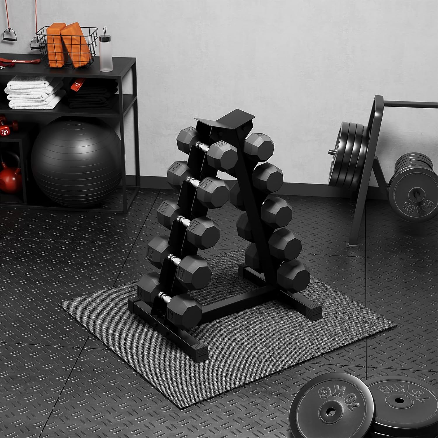 Premium Rubber Coated Hex Dumbbell Weight Set,Multiple Sizes Exercise & Fitness Dumbbells,Multiple Packages,210LB/350LB/450LB/550LB for Muscle Toning, Strength Building & Full Body Workout