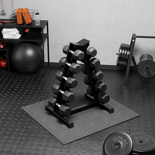 Miniatura 8 de Juego de mancuernas hexagonales con revestimiento de goma de alta calidad, varios tamaños, mancuernas para ejercicio y fitness, múltiples paquetes,