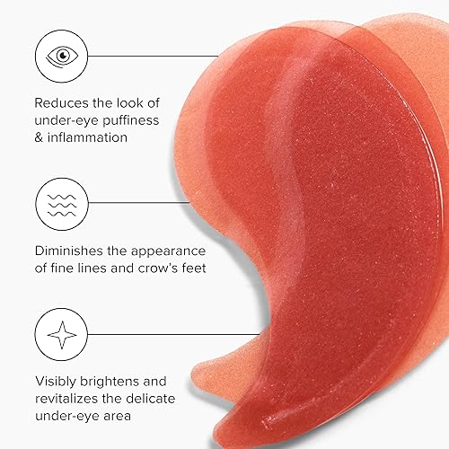 Miniatura 4 de DRMTLGY Mascarillas iluminadoras para ojos (30 pares)  Máscaras de ojos con cafeína para ojeras e hinchazón con ácido hialurónico, parches para ojos