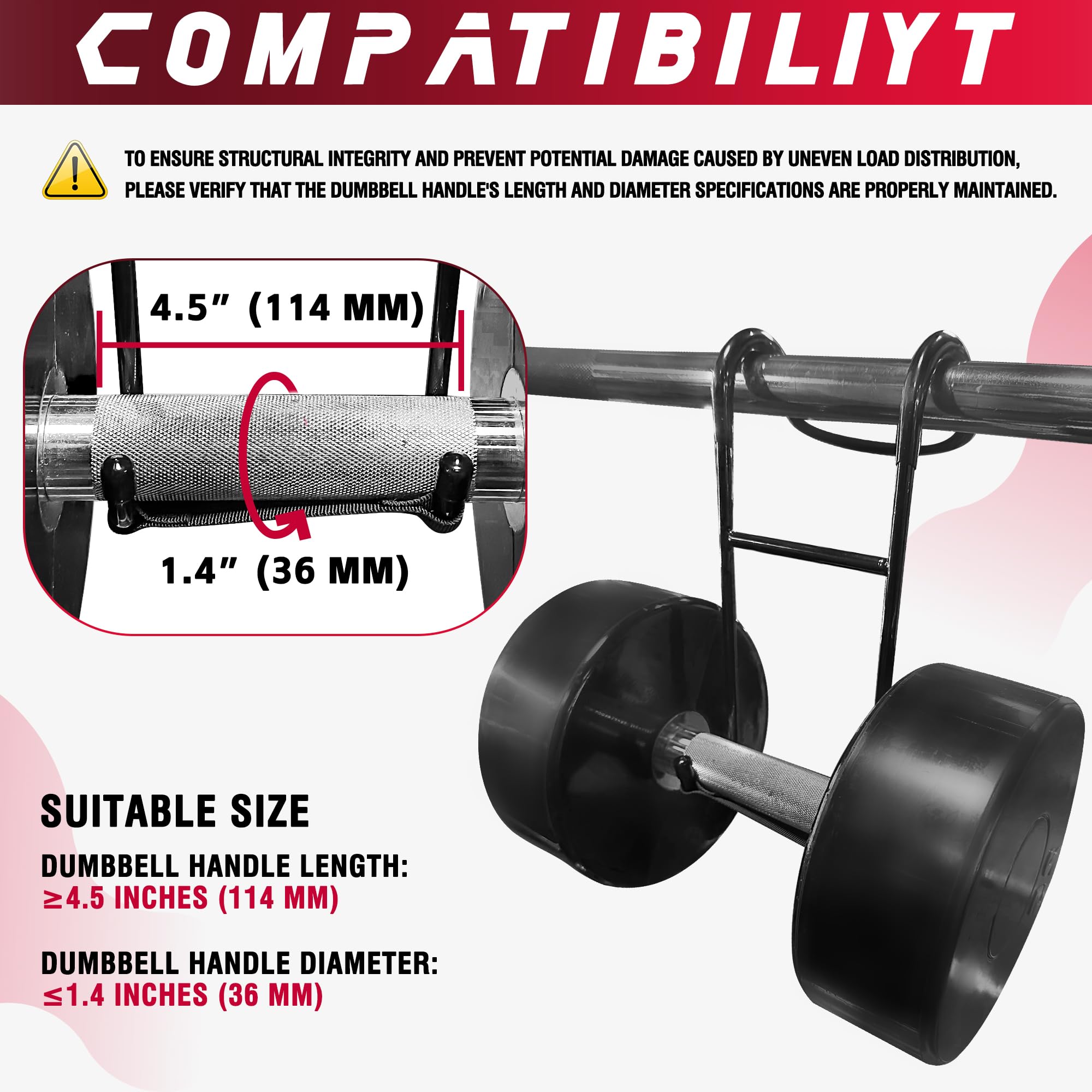 Amazon.com : Upgraded 2-Pack Mad Spotter Pro 2.0 Dumbbell Hooks