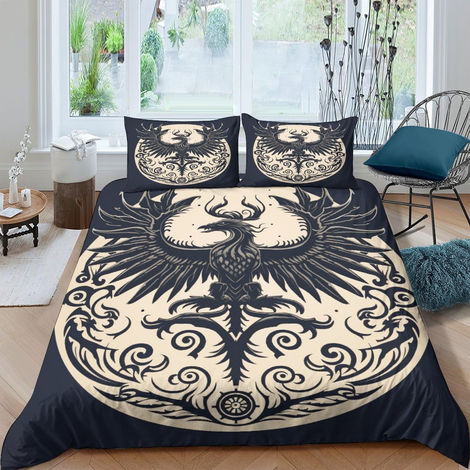 Housses de couettes 3D animaux mythiques parure de lit adulte enfant 200x200