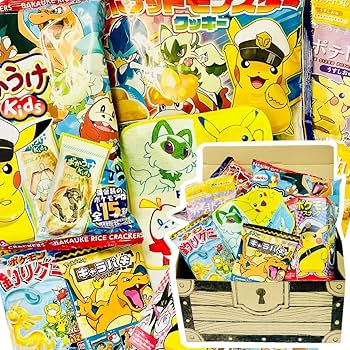 Amazon | 宝箱入り！ ポケモン お菓子 7種類 合計7点 詰め合わせセット