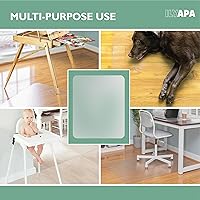 Vista 6 de Ilyapa - Tapete transparente para silla de oficina, escritorios y suelos de madera dura