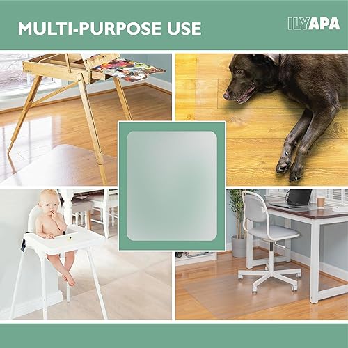 Miniatura 6 de Ilyapa - Tapete transparente para silla de oficina, escritorios y suelos de madera dura