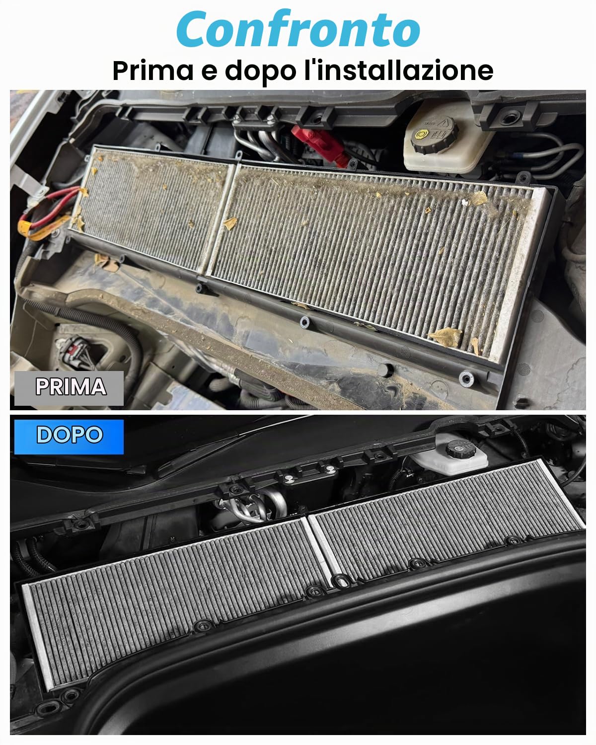 Modello Y Hepa con carbone attivo, circolazione esterna, filtro di ricambio Tesla (Filtro esterno (2 pezzi) (OE))