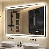 S'bagno 100x70cm Specchio-Bagno-con-Luce-Led,Anti-Fog,Memoria M55 (No Bluetooth) 70L x 100l cm