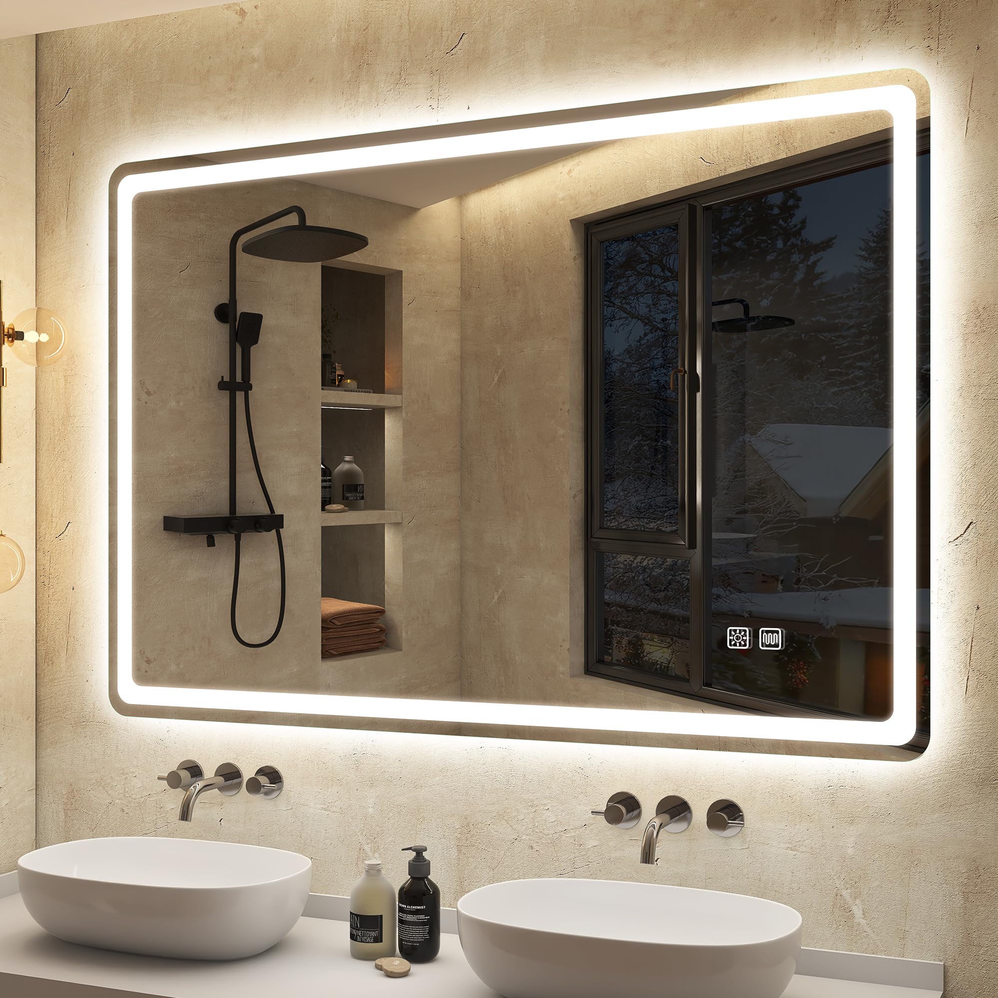 SANOX Badkamerspiegel Enigma met verlichting verwarming 140x65 cm kopen SANOX Badkamerspiegel Enigma met verlichting verwarming 140x65 cm kopen