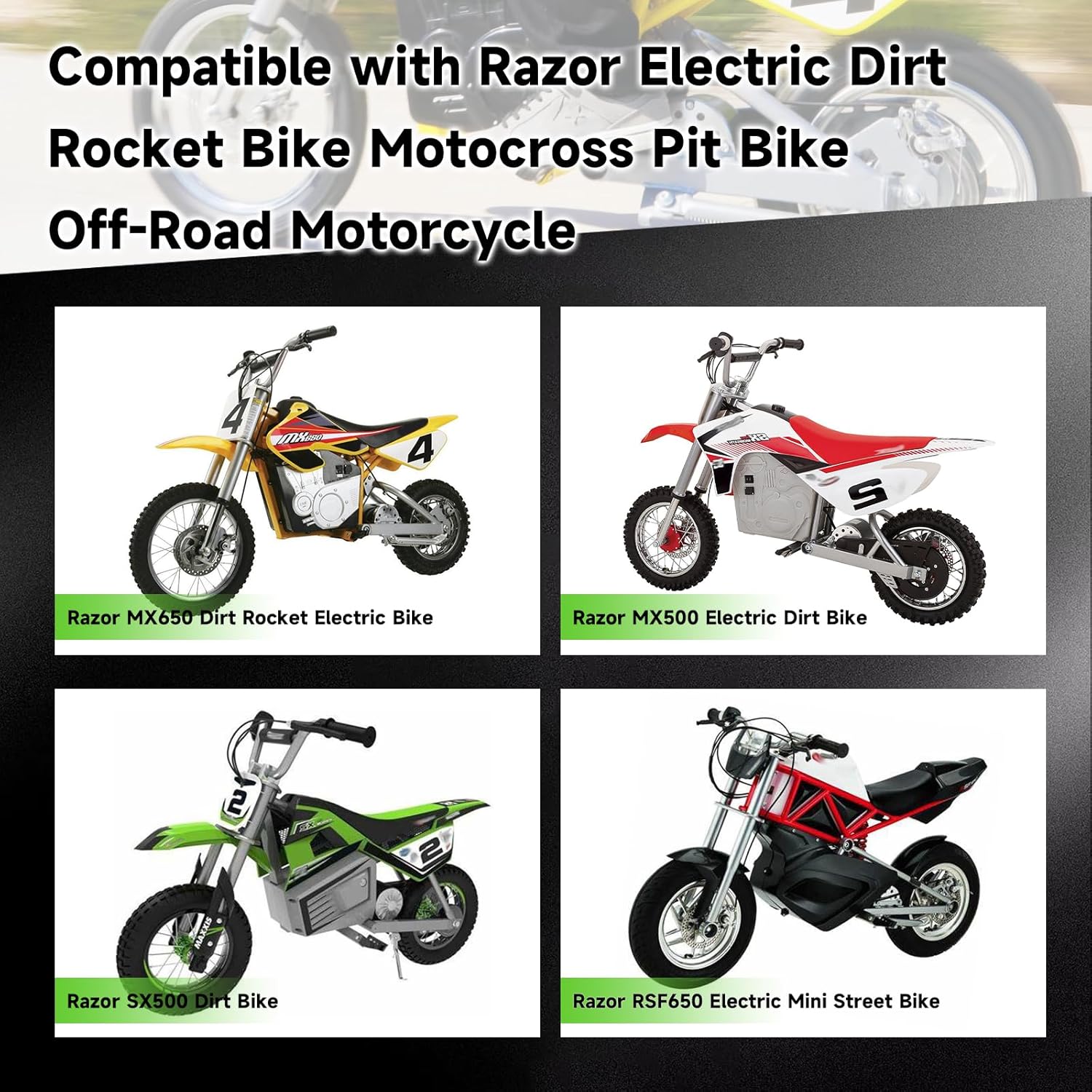 25H Chain 132 Link 13 Tooth Sprocket Compatible with Razor MX650 MX500 RSF650 SX500 Mcgrath Electric Dirt Bike MY1020 Motor Mini Pit Bike Rocket Scooter Motocross Parts with Chain Tensioner - Image 5