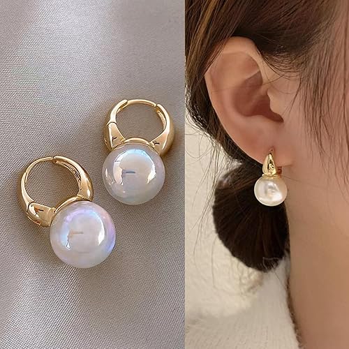 Miniatura 3 de YANCHUN Juego de aretes de aro gruesos de oro, aretes de lágrima para mujer, collar de gota de agua para niñas, juego de aretes de gota de oro para