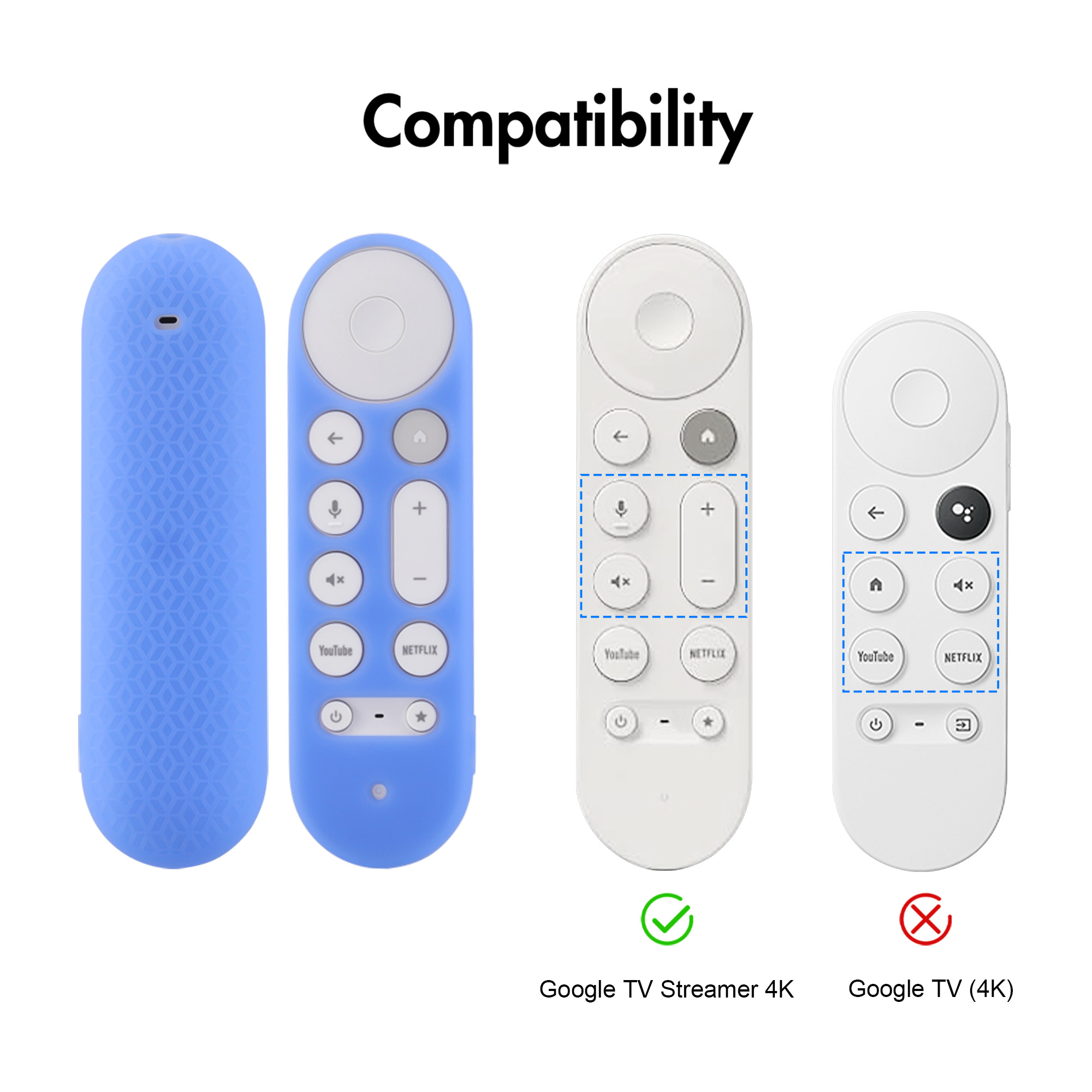 Manicotto protettivo in silicone per Google TV Streamer 4K TV 2024 per Google GY3LE Telecomando antiurto antigoccia in silicone sostituzione protettiva coperture (Viola