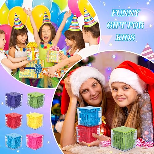 Miniatura 5 de Caja de rompecabezas de laberinto de dinero para niños y adultos, caja de regalo perfecta para guardar dinero (10 unidades)